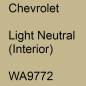 Preview: Chevrolet, Light Neutral (Interior), WA9772.